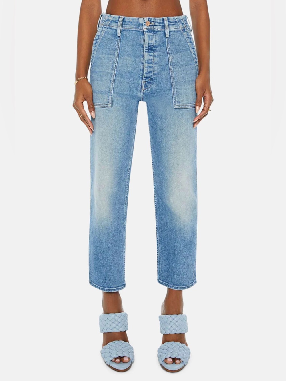 Mother Denim THE PATCH POCKET PRIVATE FLOOD JEANS FLAG ME DOWN
